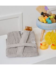 Μπουρνούζι Παιδικό Beauty Line Με Κουκούλα Grey Cokitex