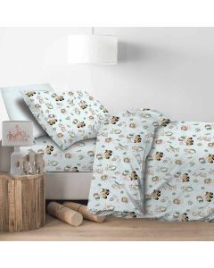 Σετ Σεντόνια Παιδικά Μονά (170x260) Happy Zoo Άστρον