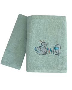 Παιδικές Πετσέτες Με Κέντημα Σετ 2 Τεμαχίων (40×60, 70×130) Ippotes Άστρον