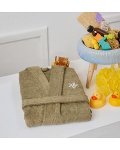 Μπουρνούζι Παιδικό Beauty Line Με Κουκούλα Khaki Army Cokitex