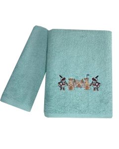 Παιδικές Πετσέτες Με Κέντημα Σετ 2 Τεμαχίων (40×60, 70×130) Knight & Dragon Άστρον