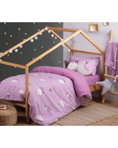 Παπλωματοθήκη Μονή (160x240) Magic On The Moon Mauve Nef-Nef