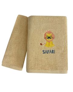 Παιδικές Πετσέτες Με Κέντημα Σετ 2 Τεμαχίων (40×60, 70×130) Safari & Zoo Άστρον